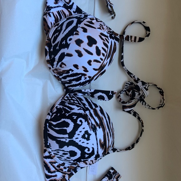 a.n.a Animal Bra Bikini Swimsuit Top - Picture 3 of 5